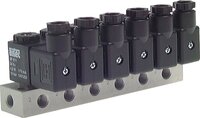 Elektrozawory na listwie 3/2 (NC) G 1/8", 3 zawory, 230 V AC (MS 18310/3HN230V) - Airtec