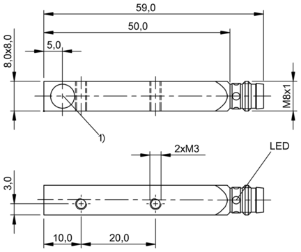 Czujnik indukcyjny, zbliżeniowy, seria BES (BES01TF) - Balluff