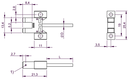 Czujnik optoelektroniczny, widełkowy w obudowie z tworzywa sztucznego, seria BGL (BGL005R) - Balluff