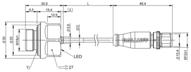 Czujnik ultradźwiękowy do siłowników hydraulicznych o małym skoku, seria BFD (BFD0002) - Balluff
