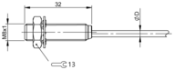 Czujnik pola magnetycznego, cylindryczny, seria BMF (BMF00PA) - Balluff