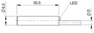 Czujnik pola magnetycznego, cylindryczny, seria BMF (BMF0008) - Balluff
