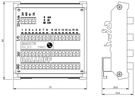 Koncentrator IO, seria BNI (BNI007R) - Balluff