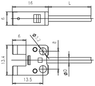Czujnik optoelektroniczny, widełkowy w obudowie z tworzywa sztucznego, seria BGL (BGL005E) - Balluff