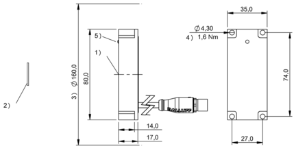 Czytnik RFID HF 13,56 MHz, seria BIS (BIS0155) - Balluff