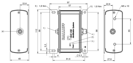 Czytnik RFID HF 13,56 MHz, seria BIS (BIS014N) - Balluff