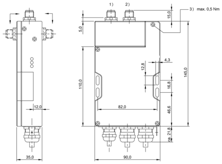 Jednostka ewaluacyjna RFID LF 70/455 kHz, seria BIS (BIS0099) - Balluff