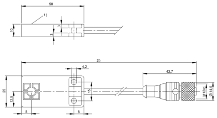 Czytnik RFID LF 70/455 kHz, seria BIS (BIS00MW) - Balluff