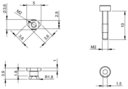 Kątownik mocujący do czujników pola magnetycznego (BAM0427) - Balluff
