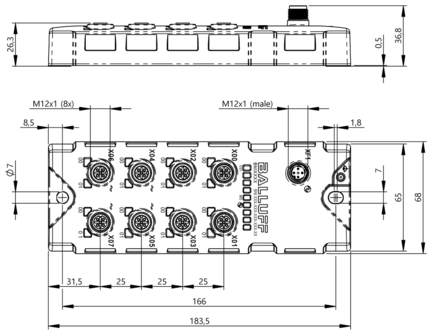 Koncentrator IO, seria BNI (BNI00F9) - Balluff