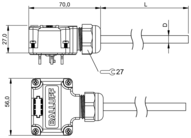 Koncentrator pasywny, seria BPI (BPI0081) - Balluff