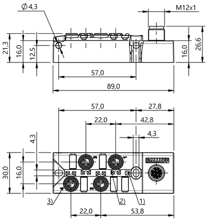 Koncentrator pasywny, seria BPI (BPI00A9) - Balluff