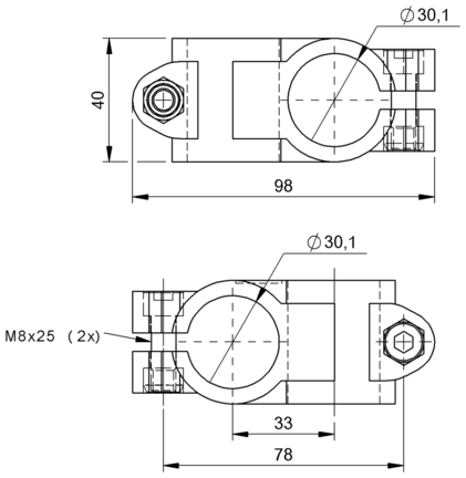 System montażowy, seria BMS (BAM033W) - Balluff