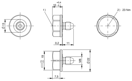 Znacznik RFID LF 70/455 kHz, seria BIS (BIS00J1) - Balluff