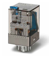 Przekaźnik przemysłowy 3P 10A 6V AC, przycisk testujący, mechaniczny wskaźnik zadziałania 60.13.8.006.0040 - Finder