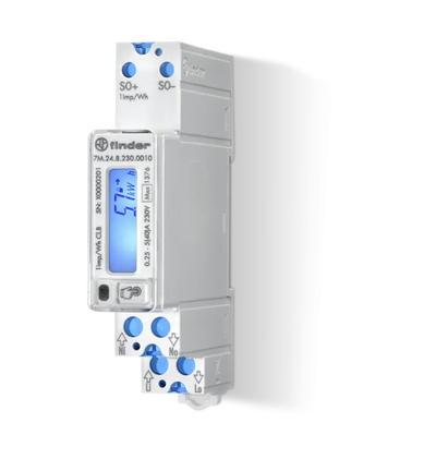 Licznik energii jednofazowy 40A MID LCD 7M.24.8.230.0010 - Finder