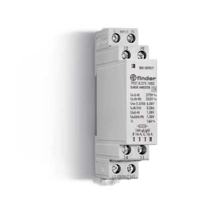 Ogranicznik przepięć D typ 3 3kA 1/1,5kV 230V AC, obciążenie do 16A 7P.37.8.275.1003 - Finder