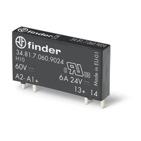 Wąskoprofilowy przekaźnik 5mm do obwodów drukowanych i gniazd SSR OC 2A/240V AC, zasil. 5V DC, RTIII 34.81.7.005.8240 - Finder
