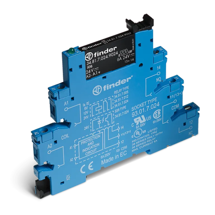 Przekaźnikowy moduł sprzęgający półprzewodnikowy 2A 24V DC 6,2mm 38.81.7.024.9024 - Finder