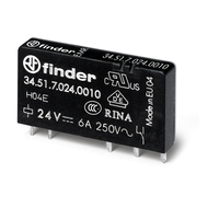 Wąski przekaźnik elektromagnetyczny 1P 6A 48V DC, styk AgSnO2, do płytki drukowanej 34.51.7.048.4010 - Finder