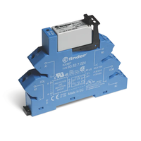 Przekaźnikowy moduł sprzęgający 14mm, 2P 8A 110-125V AC/DC, styki AgNi, zaciski sprężynowe, szyna DIN 38.62.0.125.0060 - Finder