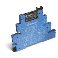 Przekaźnikowy moduł sprzęgający 6,2mm, 1P 6A 110-125V AC/DC, styki AgSnO2, zaciski śrubowe, szyna DIN 38.51.0.125.4060 - Finder