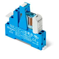 Przekaźnikowy moduł sprzęgający 15,8mm, 2P 8A 48V AC, styki AgNi, zaciski śrubowe, szyna DIN 48.52.8.048.0060SMA - Finder