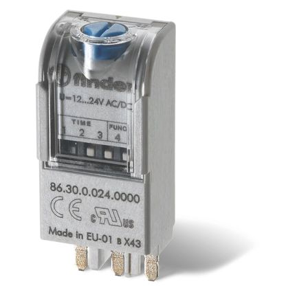Moduł czasowy dwufunkcyjny 110-125V AC do gniazd przekaźnikowych 86.30.8.120.0000 - Finder