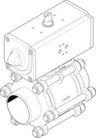 Jednostka zaworu kulowego z napędem VZBA-4"-WW-63-T-22-F10-V4V4T-PP240-R-90-C serii VZBA - Festo