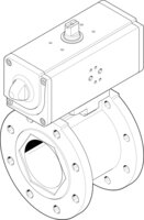 Jednostka zaworu kulowego z napędem VZBC-80-FF-16-22-F07-V4V4T-PP180-R-90-C serii VZBC - Festo
