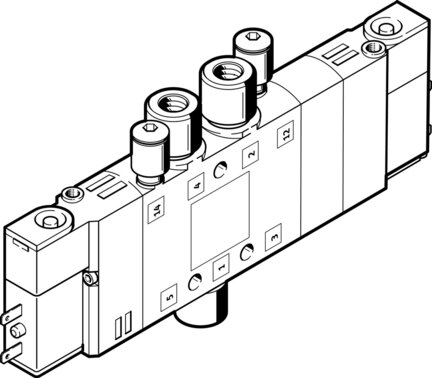 Elektrozawór CPE10-M1BH-5/3BS-QS4-B (533152) serii CPE10 - Festo