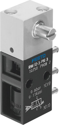 Zawór z dźwignią obrotową RW/O-3-PK-3 (10750) serii RW/O - Festo
