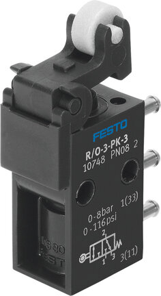 Zawór dźwigniowy z rolką R/O-3-PK-3 (10748) serii R - Festo