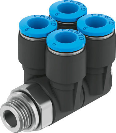 Rozdzielacz wielosegmentowy QSLV4-G1/8-6 (186244) serii QSLV4 - Festo
