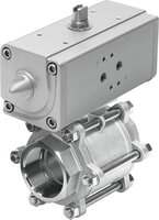 Jednostka zaworu kulowego z napędem VZBA-4"-GG-63-T-22-F10-V4V4T-PP240-R-90-C serii VZBA - Festo