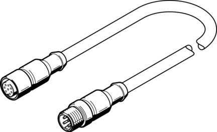 Kabel przyłączeniowy NEBV-M12G8-K-2-M12G4 (553575) - Festo