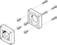 Kołnierz silnika EAMF-A-38A-60G/H (558017) serii EAMF - Festo