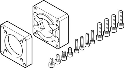 Kołnierz silnika EAMF-A-43D-60G/H (1597579) serii EAMF - Festo