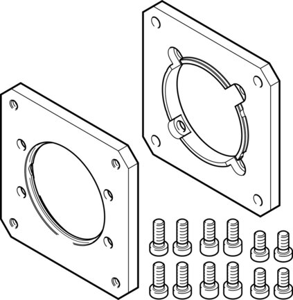 Kołnierz silnika EAMF-A-62B-80G (2116672) serii EAMF - Festo
