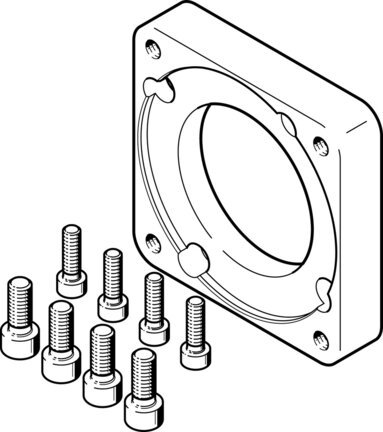 Kołnierz silnika EAMF-A-77A-100A (1593628) serii EAMF - Festo