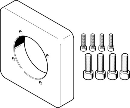 Kołnierz silnika EAMF-A-77A-140A (1593636) serii EAMF - Festo