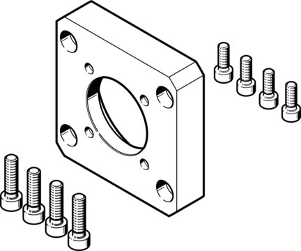 Kołnierz silnika EAMF-A-62A-60G/H (1460112) serii EAMF - Festo