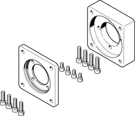Kołnierz silnika EAMF-A-64B-60G/H-S1 (2256289) serii EAMF - Festo