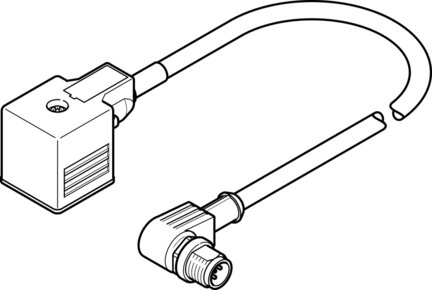 Kabel przyłączeniowy NEBV-A1W3F-P-K-0.6-N-M12W3 (3679772) - Festo