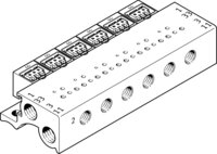 Blok przyłączeniowy MHA1-PR6-3-M3-PI (197224) serii MHA1 - Festo