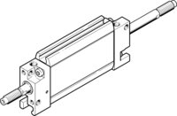 Siłownik płaski dwustronnego działania DZF-12-200-A-P-A-S20 (161222-C) serii DZF - Festo
