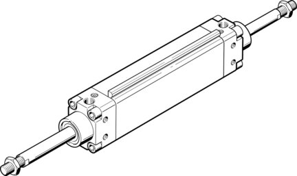 Siłownik płaski dwustronnego działania DZH-20-40-PPV-A-S20 (158380-C) serii DZH - Festo