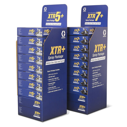 Pistolet XTR7+, wąż i zestaw końcówek, zestaw 8 sztuk 273143 z podstawą wyświetlacza (G273145) - Graco