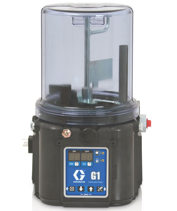 Pompa smarująca do olejów G1 Plus, 24 VDC, 2 l, DIN, czujnik niskiego poziomu (G94G033) - Graco