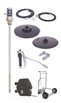 Pompa smarująca Seria LD 50:1, 180 kg, zestaw mobilny (G24J066) - Graco